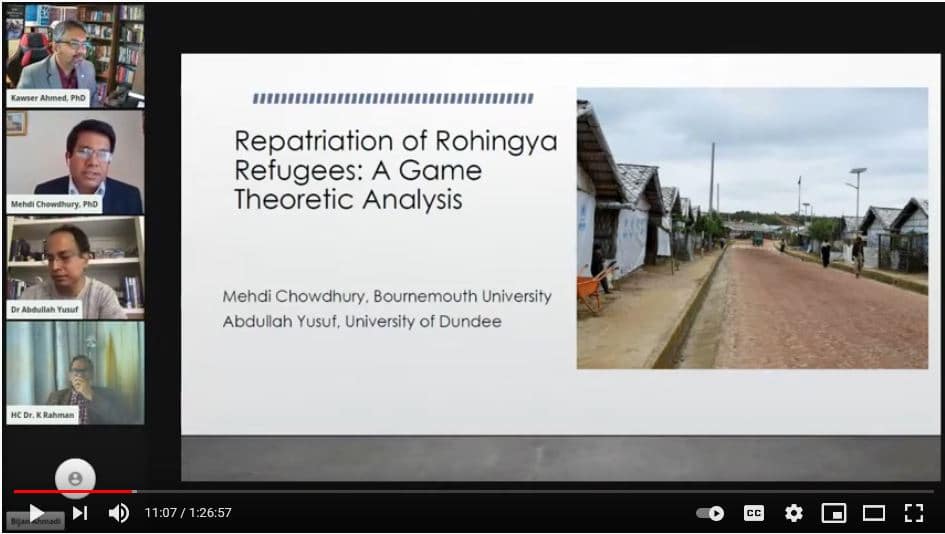 Repatriation of Rohingya Refugees: A Game Theoretic Analysis