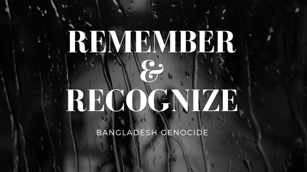 21st September 2022, Remember and Recognize Bangladesh Genocide Event